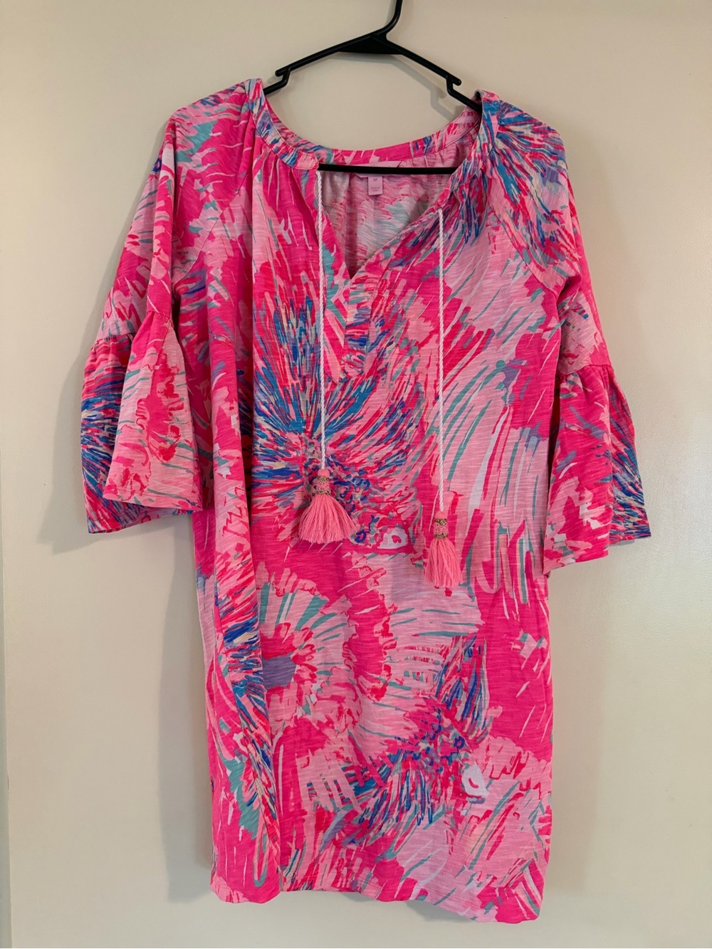 Lilly Pulitzer Hot Pink & Blue Printed Swim Cover-Up Tunic